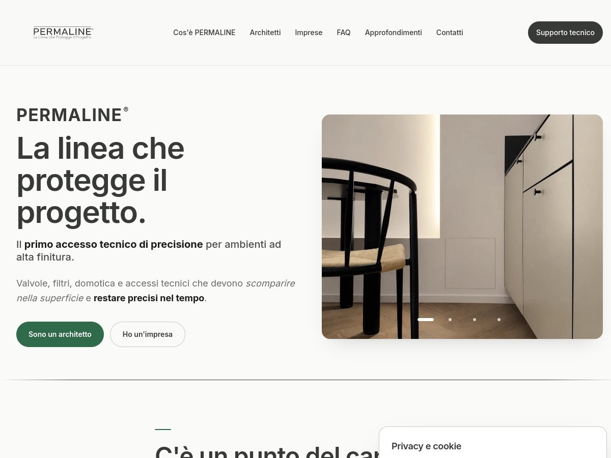 Anteprima del sito Permaline